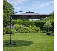 Capri parasol gris déporté carré 3 x 3 m