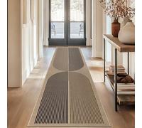 Capslpad Tapis de couloir pour entrée 60x240cm - Tapis antidérapant pour couloir en aspect jute - Tapis de sol lavable pour cuisine - Tapis de couloir résistant pour salon, chambre, balcon, 2 coloris