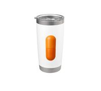 Capsule Pill Orange Color Crypto Cadeau Gobelet isotherme en acier inoxydable double paroi