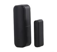 Capteur de contact en ABS blanc pour porte et fenêtre Zigbee pour application Tuya Détecteur de sécurité à distance avec bras désarmé pour Alexa Commande vocale et fonction d'alarme hors ligne (Noir)