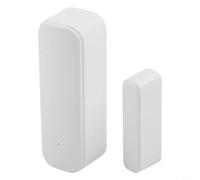 Capteur de contact en ABS blanc pour porte et fenêtre Zigbee pour application Tuya Détecteur de sécurité à distance avec bras désarmé pour Alexa Commande vocale et fonction d'alarme hors ligne (Blanc)