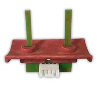 Capteur de débit d'air pour poêles à granulés, de couleur rouge, dimensions : 49 x 42 x 22 mm