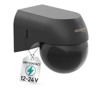 Capteur de mouvement Oktaplex Ana 12V 24V Contact libre de potentiel | Contact sec, portée de détection de 180°, capteur PIR IP44 pour camping-car, bâtiments et commandes basse tension
