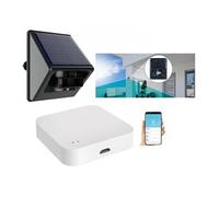 Luminea Home Control Capteur de mouvement PIR solaire connecté compatible ZigBee avec passerelle wifi