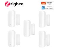 Capteur de porte/fenêtre Tuya Zigbee 3.0, détecteur d'ouverture/fermeture magnétique anti-effraction, sécurité domestique intelligente, fonctionne avec Hub Smart Life Z2M 1PCS