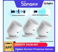 Capteur de présence humaine Zigbee SONOFF SNZB-06P, radar à micro-ondes 5.8GHz, scène intelligente ZBBridge-P eWeLink Alice Alexa Google, 1 à 10 pièces