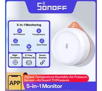 Capteur de pression d'air Sonoff Zigbee, température, humidité, baromètre, moniteur météo intelligent pour la maison, alerte par application, bureau, SNZB-02M BLANC