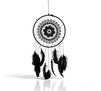 Capteur de rêves, capteur de rêves en Plumes, Dreamcatchers, Dreamcatcher accroché au Mur, Ornement de Dreamcatcher Noir pour la décoration de la Chambre à Coucher à la Maison