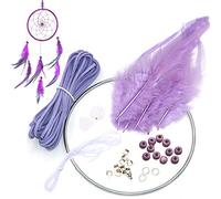 Capteur de Rêves Kit,Capteur De Rêves en Plumes,Capteur de Rêves Handemade,Decoration de Maison Murale,Attrape-rêves Style Coloré,Attrape-Rêves, pour Décoration Chambre Voiture Maison (Violet)