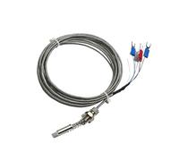 Capteur de sonde de température de résistance thermique PT100 de résistance thermique d'extrémité de WZPM-201 M8 * 0.75 /M10 * 1 1M/2M/3M/4M/10M(PT100 M8x0.75,Cable Length 2M)