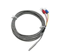 Capteur de température à thermocouple tressé en métal | Sonde K/PT100 5x30mm Câble 1m-5m 0-400C : Contrôleur de four chaudière(Probe5x30mm K 4m)