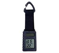 Capteur de température avec clip - Hygromètre d'extérieur - Idéal pour les voyages et le camping - Fonctionnement à énergie solaire - 5,8 cm - Noir