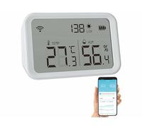 Luminea Home Control Capteur de température, d’humidité et de luminosité connecté