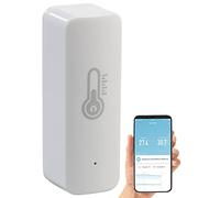 Luminea Home Control Capteur de température et d'humidité de l'air connecté avec commandes vocales
