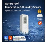Capteur de température et d'humidité étanche Zigbee Smart Life IP65 pour une utilisation intérieure et extérieure, Tuya Smart Home nécessite un hub de passerelle Zigbee No screen