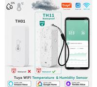 Capteur de température et d'humidité extérieur intelligent WiFi Tuya, étanche IP65, thermomètre et hygromètre, fonctionne avec l'application Smart Life Waterproof