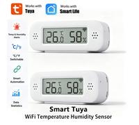 Capteur de température et d'humidité WiFi Tuya, pour maison intelligente, thermomètre, hygromètre, alarme à distance via application, fonctionne avec Google Home, Yandex, Alexa 4 PCS