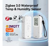 Capteur de température et d'humidité Zigbee 3.0, étanche IP65, Tuya Smart Life, capteur intelligent pour intérieur et extérieur, passerelle Zigbee requise No Screen
