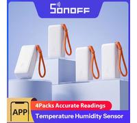 Capteur de température et d'humidité Zigbee SONOFF, thermomètre intelligent pour la maison connectée, compatible avec Alexa et Google Home, lot de 4 pour Alexa Google 4PACKS