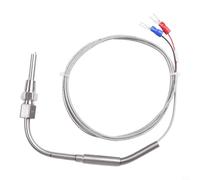 Capteur de température type K EGT Thermocouple Sonde de température des gaz d'échappement 1/8" NPT Filetage pour surveillance du moteur -50 à 1250 °C Câble 100-500 cm (2 m)