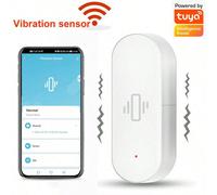 Capteur de vibrations WiFi, décoration domotique, maison connectée, notifications via application, alarme vibrante mobile en temps réel, historique des modifications, garantie de sécurité Taille Uniqu