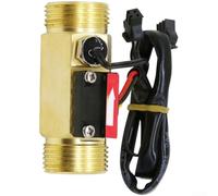 Capteur Débit Eau G3/4 pour Chauffe-Eau Domestique | Construction pour cuivre pour robuste, détection température intégrée, interface G3/4 standard, pour idéal chauffe-eau