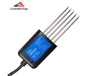 Capteur d'humidité du sol, de température, d'humidité relative, de conductivité électrique (EC), de pH et de NPK avec sortie optionnelle 4-20mA, 0-5V, RS485 NPKTHC-S