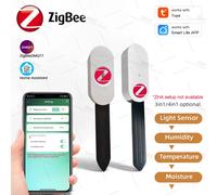 Capteur d'humidité du sol Zigbee 3 en 1/4 en 1, testeur de température, détecteur de lumière, fonctionne avec Tuya Smart Life 2MQTT HA 4in1 zigbee 2mqtt