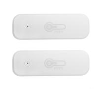 Capteur d'humidité WiFi pour Alexa, détecteur de climat intérieur sans fil avec alertes réelles, installation flexible, blanc (2 pièces)