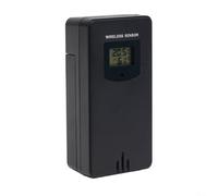 Capteur extérieur sans fil 433,92 MHz pour station météo FanJu, émetteur hygromètre de température, portée de 60 m, blanc, support mural ou de table (noir)