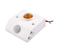 Capteur Infrarouge E27 pour Ampoule LED Capteur Infrarouge E27 | Détection PIR automatique, base E27 standard, allumage pour instantané, extinction retardée, pour idéal entrée