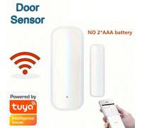 Capteur magnétique de porte sans fil 2,4 G, détecteur d'ouverture de porte, système d'alarme de domestique intelligent compatible avec l'application Tuya/Smart Life (piles non incluses) Alarme de capt