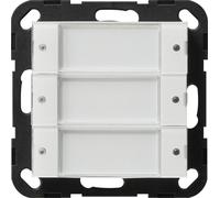 Capteur tactile Gira 2, triple, 24 V, sans potentiel, système 55, transparent/blanc pur, 1 pièce.