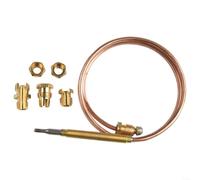 Capteur thermocouple en métal 90 cm pour chauffage de cheminée | Construction en métal, résistant à la chaleur jusqu'à 1000 °C, durable, pour cheminée et four, mesure précise