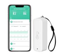 Capteur WiFi hygromètre thermomètre : moniteur intelligent de température et d'humidité sans fil avec notification d'application, exportation de stockage de données, fonction d'étalonnage 1 PCS-Blanc