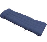 Capuchon Antidérapante et Bande Réglable for Intérieur Extérieur Coussin de Chaise Longue, épaissir Bain de Soleil, Transat, Matelas for Transat Extérieure for Jardin, Terrasse, Balcon(Navy blue)