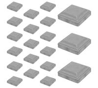 Capuchon Carré pour Poteau de Clôture en Fer Argenté 10pcs