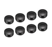 Capuchon de balai de charbon SOURCING MAP 16mm OD 8mm Hauteur Plastique Couvercle Fileté pour Brosse Moteur Électrique Noir 10Pcs