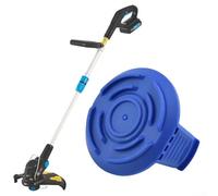 Capuchon de bobine pour débroussailleuse Mac pour allister MGTP18Li - Pièce de rechange compatible - Plastique robuste - Bleu - 55 x 30 mm