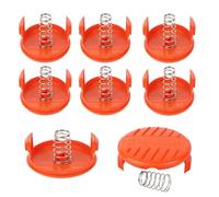 Capuchon de Bobine,Tianher 8 Pièces Capuchon de Bobine Rechange Capuchons Couvercle Remplacement Avec 8 Pièce Ressort pour Tondeuse à Gazon Black-Decker Rc-100-P Bobine de Coupe Afs.