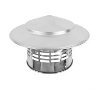 Capuchon de cheminée en acier inoxydable pour ventilation et échappement de fumée, installation murale extérieure (110 mm)