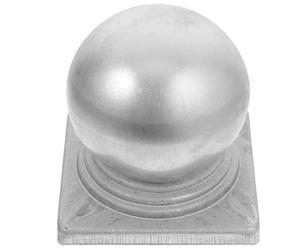 Capuchon de Clôture Boule pour Poteau Carré 120mm en Acier Zingué | Argenté, Protège les Extrémités, Étanche et Simple à Poser, Finition Sobre pour Poteau de Clôture