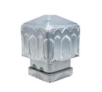 Capuchon de Poteau de Clôture en Fer Argenté pour Poteaux Carrés 60x60 MM | Cache Décoratif à Motif Lotus, pour Côtés de Cadre de Portail et Poteaux Acier, Toutes Saisons, Facile à Poser