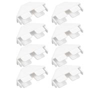 Capuchon de Poteau de Clôture Plat en Pvc Blanc 8 Pièces