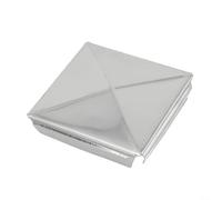 Capuchon de poteau en acier inoxydable galvanisé, chapeau de colonne carrée pyramide pour accessoires de clôture de jardin en métal, extrémité de balustrade extérieure, protection de poteau