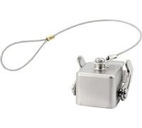 Capuchon de protection HARTING 3A en acier inoxydable avec 1 étrier pour partie supérieure, sécurité anti-perte avec grande boucle et