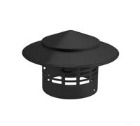 Capuchon de tuyau de toit anti-courant d'air 160 mm (110 mm) | Acier résistant à la rouille, ajustement de 75 mm, bloque le vent de pluie, design parapluie, résistant aux intempéries