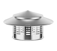 Capuchons de cheminée de 6 pouces pour l'extérieur, couvercle cheminée étanche en acier inoxydable avec écran pour tuyau poêle à bois et