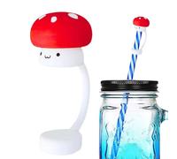 Capuchons de paille | Housse de protection en silicone en forme de champignon pour pailles - Couvercles d' de paille de dessin animé, cadeau pour garçons