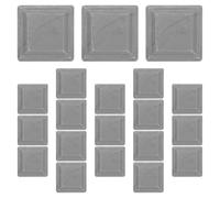 Capuchons de Poteau Carrés en Fer Argentés 80x80mm, Lot de 10